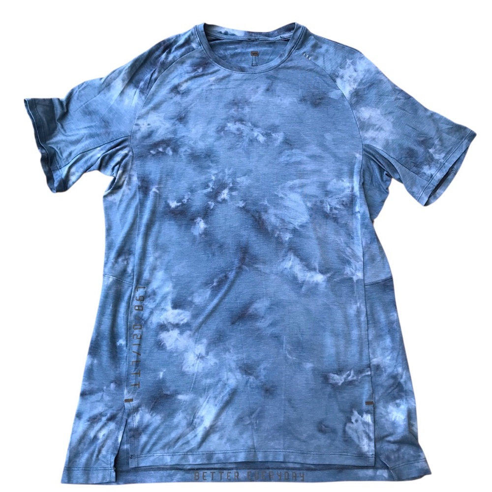 Lululemon Fresh Form Short Sleeve Tee Tie Dye Blue Crew ESTIMATED Men’s Medium